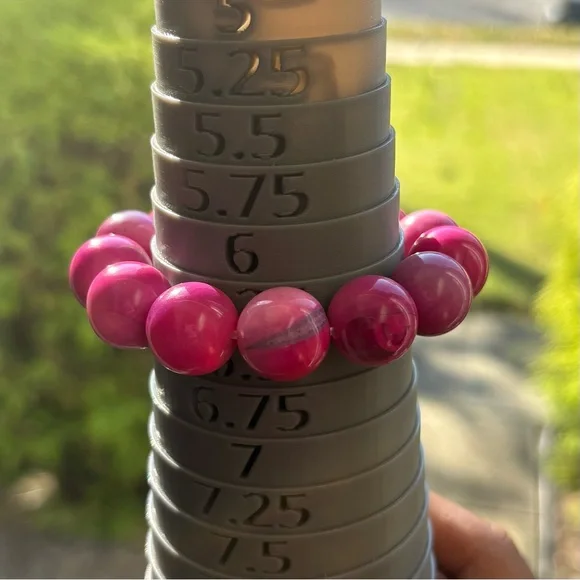 Pink Agate Crystal Bracelet 16mm - Picture 11 of 11